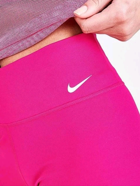 Nike Pants - Nike Women's Pink Dri-Fit Capris with White Swoosh ~ Size Large